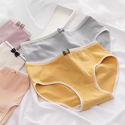 Đồ lót nữ, cotton tinh khiết, không có vết bẩn, quần sịp giữa eo và size của nữ sinh Nhật Bản - Nam giới