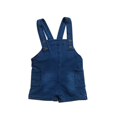 Quần yếm denim cho bé mùa hè 2020 bé trai mới dây treo năm điểm quần ống rộng mùa hè của trẻ em phần mỏng - Quần jean