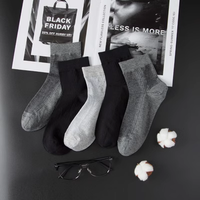 Tất nam dạng ống Silk bird, cotton, kháng khuẩn, tất nam, tất cotton công sở, khử mùi, thấm mồ hôi, tất cao thể thao - Vớ nam