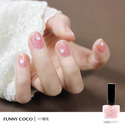 Sơn móng tay gốc nước Funnycoco không nở, khô nhanh, bền lâu, không bong tróc Fairy sequins Sơn móng tay không bền - Sơn móng tay / Móng tay và móng chân