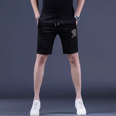 Quần thời trang nam đi biển quần lửng khô nhanh chống lúng túng phiên bản đồ bơi của kỳ nghỉ bên bờ biển Hàn Quốc mùa xuân nóng bỏng quần năm điểm - Nam bơi đầm