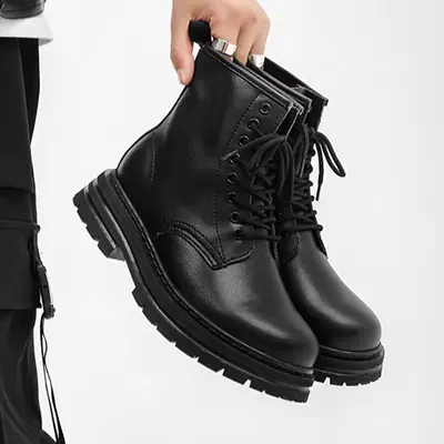 Martin boots nam mùa xuân xu hướng hàn quốc giày cao cổ hoang dã Giày nam đế trung của Anh giày mùa hè công cụ giày hợp thời trang - Kính râm