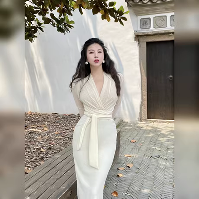 Váy trẻ em váy dài tay công chúa váy mùa thu và mùa đông váy bé gái chủ nhà biểu diễn quần áo piano. - Váy trẻ em