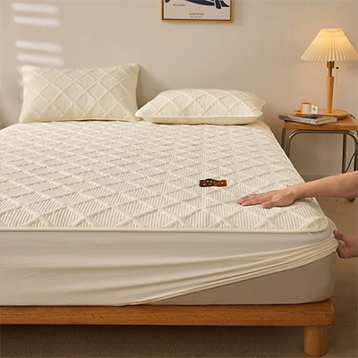 Nệm cao su bảo vệ 7,5cm cotton nguyên chất ga trải giường đơn mảnh quilted dày Simmons nệm bảo vệ chống trượt - Trang bị Covers