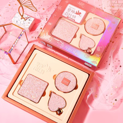 Unicorn sản phẩm nội địa hộp quà tặng hộp quà tặng thương hiệu lớn air cushion chính hãng kem nền trang điểm phấn trang điểm bộ trang điểm quà tặng - Bộ trang điểm