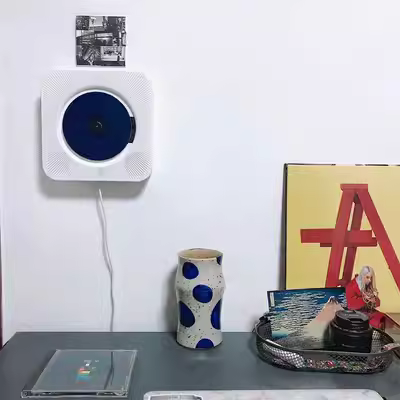 Máy nghe nhạc CD treo tường Hàn Quốc có cùng máy nghe nhạc CD Bluetooth cầm tay máy ghi âm retro xách tay quà tặng giáo dục tiền sản - Máy hát