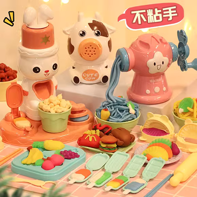 Pasta máy đồ chơi plasticine khuôn công cụ thiết lập màu đất sét trẻ em không độc hại da voi làm bằng tay siêu nhẹ đất sét cô gái - Tự làm khuôn nướng