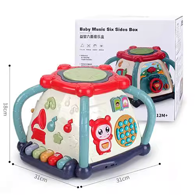 Đồ chơi cho bé chơi trống tay có thể sạc lại cho trẻ giáo dục sớm hexahedron 8 tháng câu đố bé 0-1 tuổi - Đồ chơi âm nhạc / nhạc cụ Chirldren