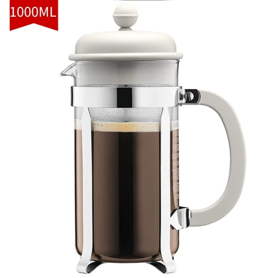 Bodum Burton phương pháp nồi áp suất 1000ml thủy tinh nhập khẩu tay đấm cà phê nồi lọc áp lực ấm trà 1918 - Cà phê