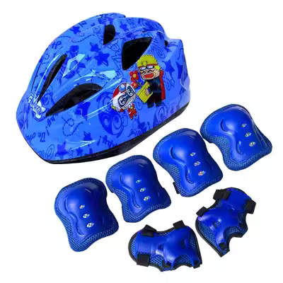 . Trượt patin trẻ em đồ bảo hộ lao động nam và nữ chống ngã xe đạp xe đạp cân bằng mũ bảo hiểm mũ bảo hiểm đầu gối trọn bộ - Dụng cụ thể thao
