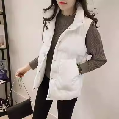 Đẹp trai áo khoác dày vest sinh viên mùa thu đông mô hình vest nữ mùa đông thủy triều cá nhân phụ nữ quần áo mùa đông chống gió - Áo vest
