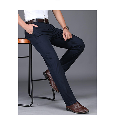 Laoyeche / xe cổ điển mùa thu và mùa đông quần âu nam lỏng lẻo kinh doanh kéo dài mùa thu quần nam trung niên - Quần