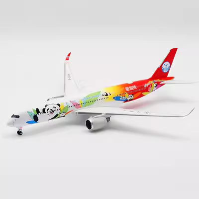 Hợp kim mô hình máy bay 1: 200 cao cấp của Sichuan Airlines Airbus A350-900 B-306N Panda Cao cấp - Chế độ tĩnh