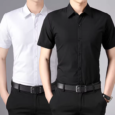 Áo sơ mi nam tay ngắn phiên bản Hàn Quốc theo xu hướng tự trồng bình thường in họa tiết thanh niên hè tay dài tay áo sơ mi đẹp trai thủy triều - Áo
