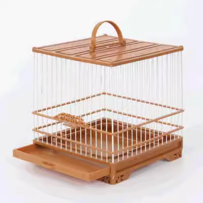 Nuôi ngọc thô thô lồng nhựa lồng chim lồng vẹt tre nhóm lớn chim mô hình thêu cung vật liệu không gỉ. - Chim & Chăm sóc chim Supplies