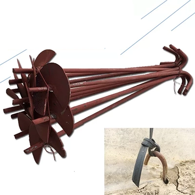 Nhà máy vận chuyển nhà máy trực tiếp làm vườn cung cấp phụ kiện nhà kính dây chuyền ép đất xoắn ốc móc nối đất neo đất chống gió cọc tiếp đất móng - Nguồn cung cấp vườn