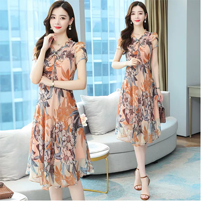 Bộ đồ mùa hè của mẹ dành cho phụ nữ trung niên và người cao tuổi Áo thun ngắn tay của người đàn ông 50 tuổi Quần áo cotton bà hai mảnh - Phụ nữ cao cấp