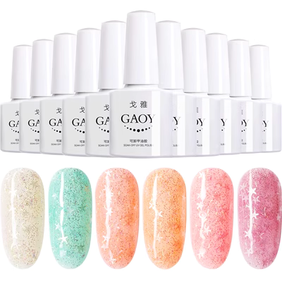 Cửa hàng nail Goya mới sử dụng bộ màu đỏ ròng của rượu vang mắt mèo màu đỏ vỏ ngọc bích béo màu nude bột sơn móng tay màu trắng trong suốt - Sơn móng tay / Móng tay và móng chân