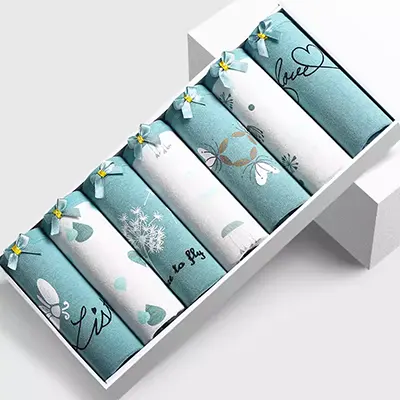 Đồ lót nữ ở Nam Cực 10 gói đồ lót nữ tam giác cotton đáy quần eo eo không có ren mùa hè - Eo cao