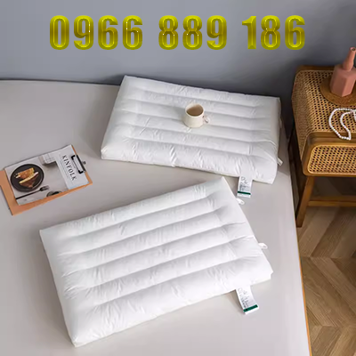 Gối thấp gối lõi mỏng mềm gối dài gối đơn đôi đôi ngủ nhà ngắn gối cổ gối toàn bộ đầu - Gối