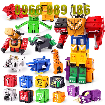 Cô gái Người máy King Kong Đội thiếu nhi Động vật Biến dạng Con thú thần thoại Mech Đồ chơi kết hợp kỹ thuật số Robot Nam và Nữ Máy - Đồ chơi robot / Transformer / Puppet cho trẻ em
