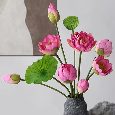 . Hồ nhân tạo hồ cá keo trang trí giả cảnh nước phao mô phỏng hoa sen lớn hoa sen lá sen hoa súng bèo - Hoa nhân tạo / Cây / Trái cây