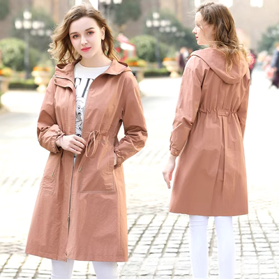 Bộ đôi áo gió của Mingpu Li dành cho nữ dài 2020 mùa xuân - Trench Coat