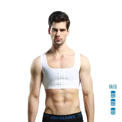 Áo lót nhựa nam cúp ngực, đai ngực phẳng, áo lót ôm sát, chống lộ ngực mùa hè - Corset