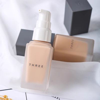 Kem nền chống tia cực tím THREE Glowing Powder Cream xuất xứ Nhật Bản SPF36 / PA +++ 30ml - Nền tảng chất lỏng / Stick Foundation