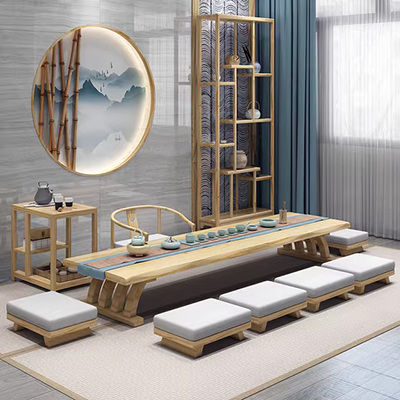 Bàn trà gỗ cổ xưa chung Bàn trà Đài Loan kết hợp bàn ghế Kung Fu bàn ghế gỗ giải trí South Elm 1.2 bàn trà nghệ thuật - Bàn trà