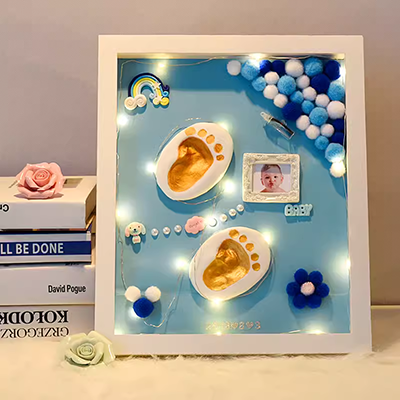 Dấu chân sinh nhật Em bé lưu niệm Bàn tay trẻ sơ sinh Dấu chân em bé Trăm ngày Trẻ mới biết đi Thai nhi Tóc sáng tạo Nam - Quà lưu niệm cho bé / Sản phẩm cá nhân