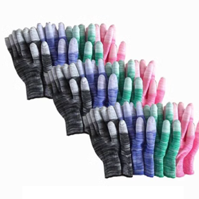 Găng tay nylon dày chống mài mòn găng tay lụa găng tay nylon nam và nữ găng tay lao động găng tay bảo hiểm lao động găng tay cotton - Găng tay