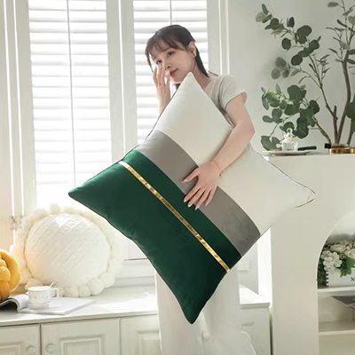 Pastoral Vải Cotton Linen Ném Gối Văn phòng Gối thắt lưng Sofa Đầu giường Đệm Phòng khách Gối vuông Vỏ gối tựa lưng lớn - Trở lại đệm / Bolsters