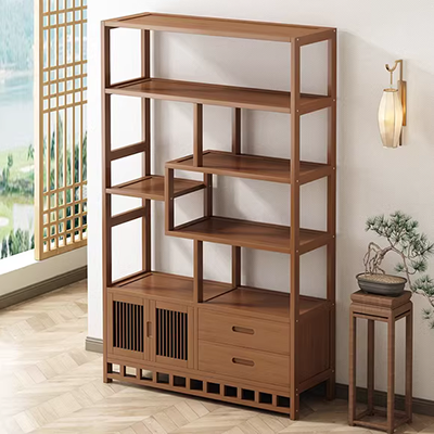 Kệ Bogu gỗ rắn Giá sách Trung Quốc Kệ cổ lưu trữ đồ nội thất trà bộ đồ uống trà giá tủ trưng bày Duobaoge - Kệ